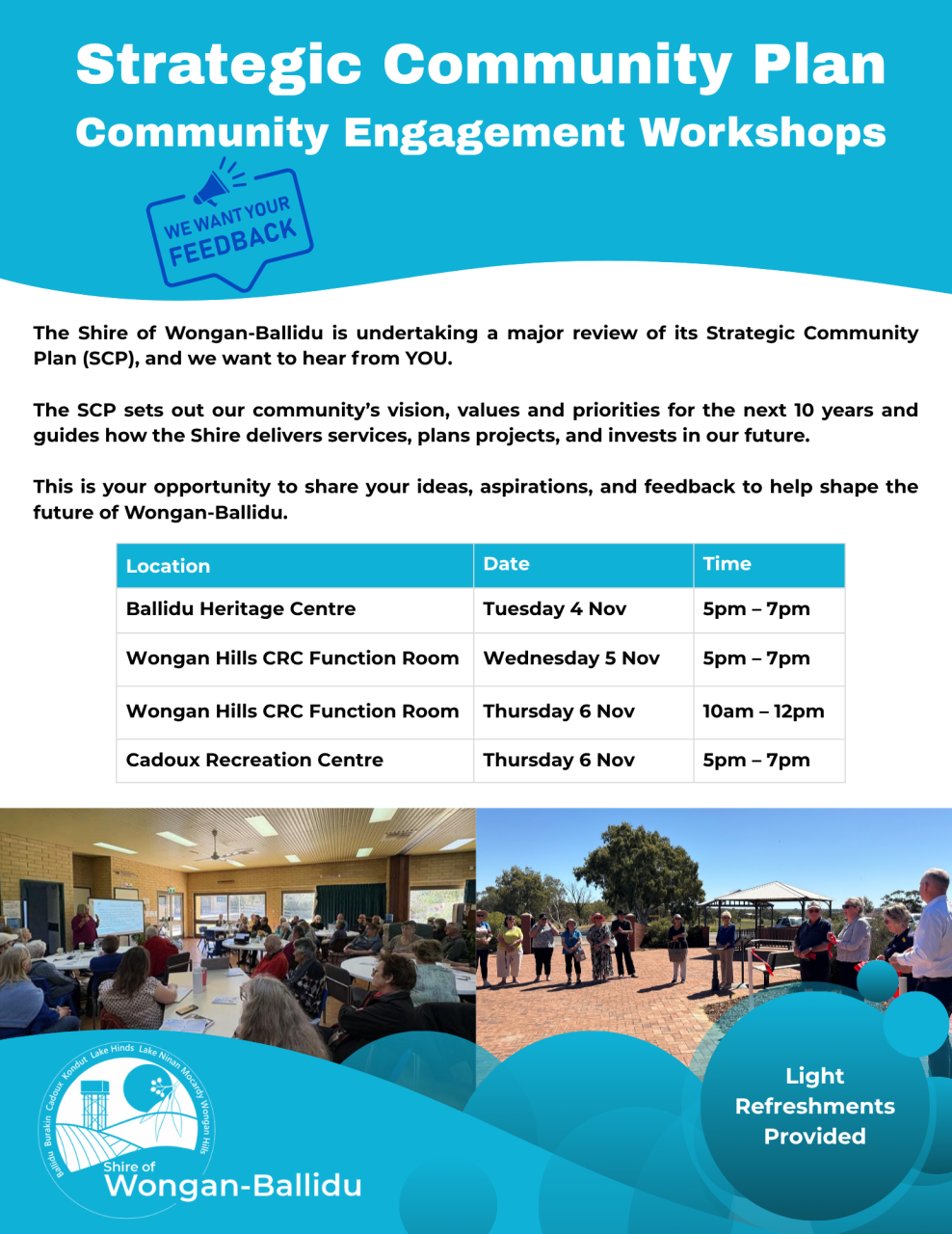 Strategic Community Plan Community Engagement Workshops