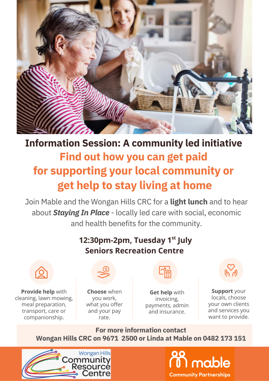 Staying In Place - Mable Community Information Session